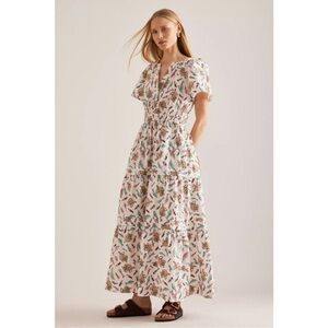 NWT ANTHROPOLOGIE sz M Somerset Maxi Dress: Fishing